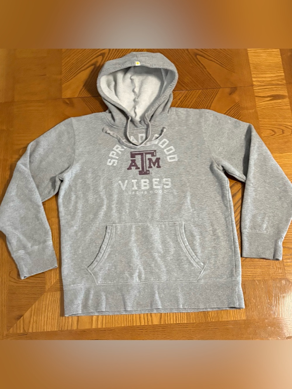Life is Good Texas A&M Spread Good Vibes Relaxed Hoodie Women's size M